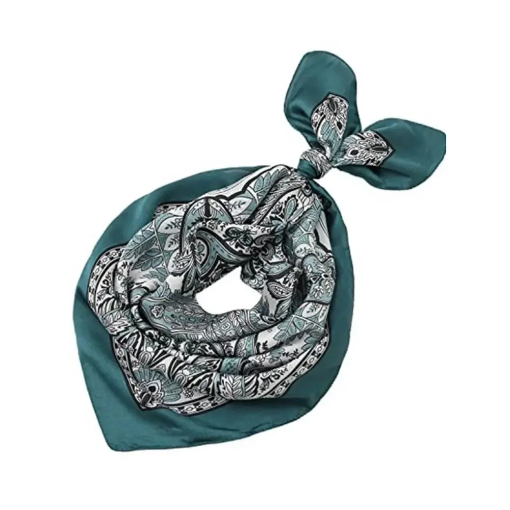 Turquoise Color Head Hair Scarf Like Satin Silk Scarf Sleeping Hair Wrapping